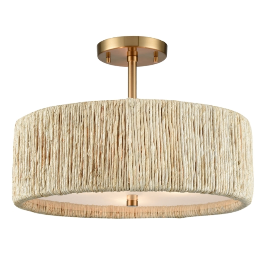 Abaca Rope Semi-Flush Ceiling Light