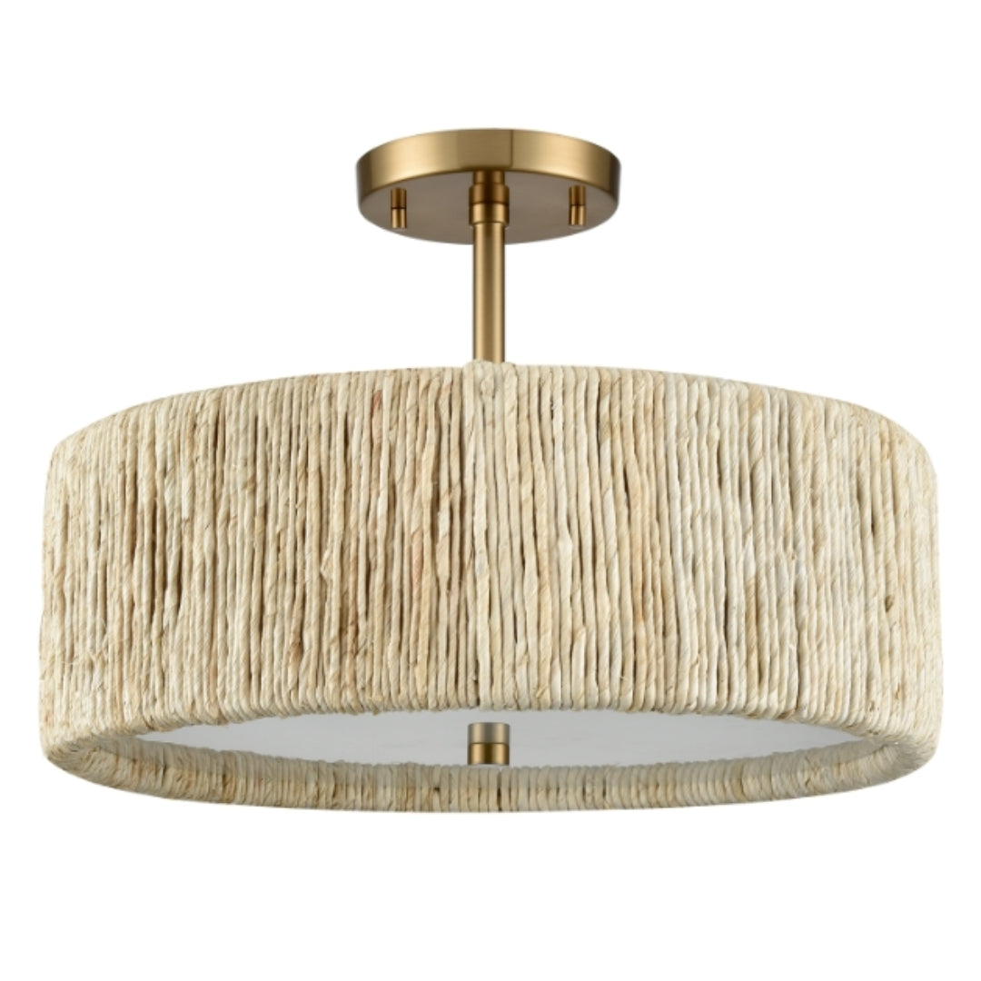 Abaca Rope Semi-Flush Ceiling Light