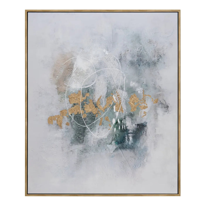 Oversized Abstract in Gold Foil Wall Art