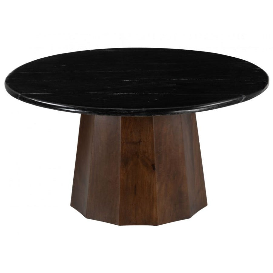 Round Black Marble Coffee Table