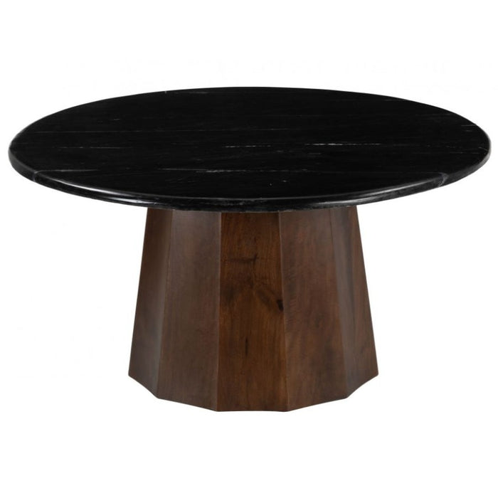 Round Black Marble Coffee Table