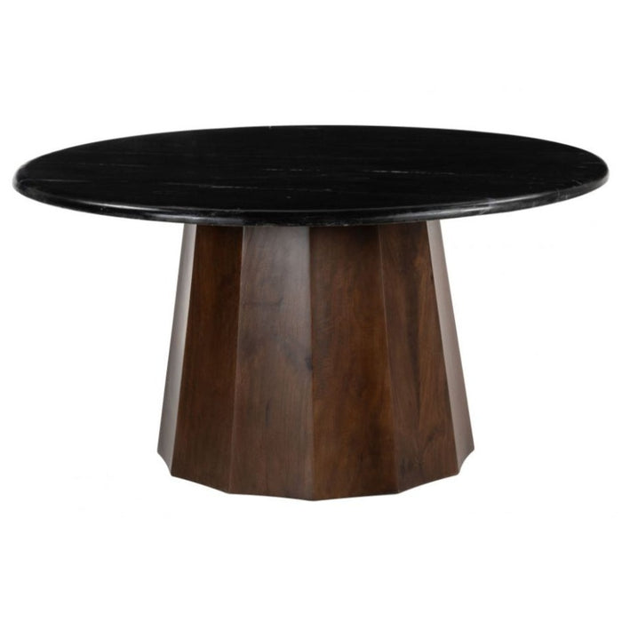 Round Black Marble Coffee Table