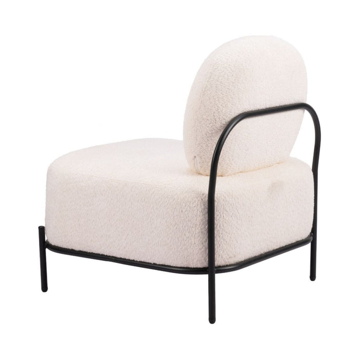 White Sherpa Accent Chair