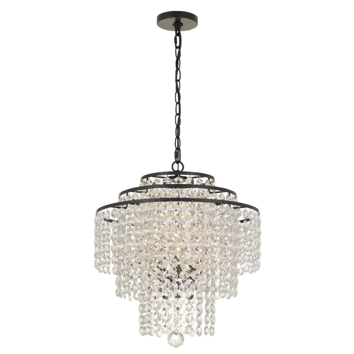 4-Light Crystal Strands Chandelier