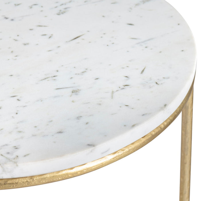 Gold White Accent Table Set