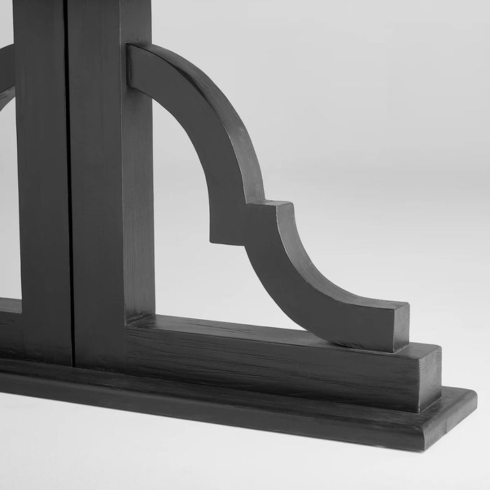 Satin Black Console Table