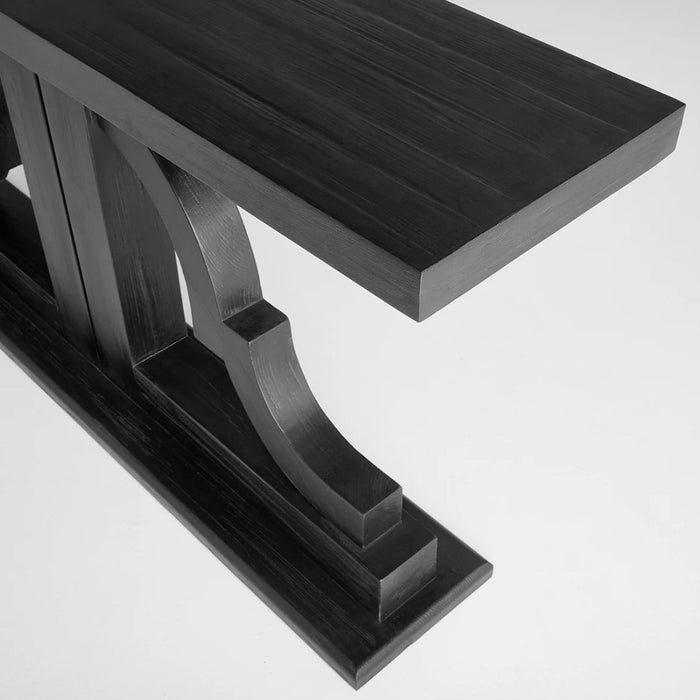 Satin Black Console Table