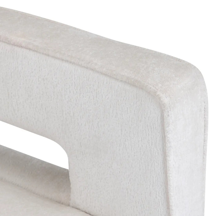 Modern White Upholstered Accent Chair