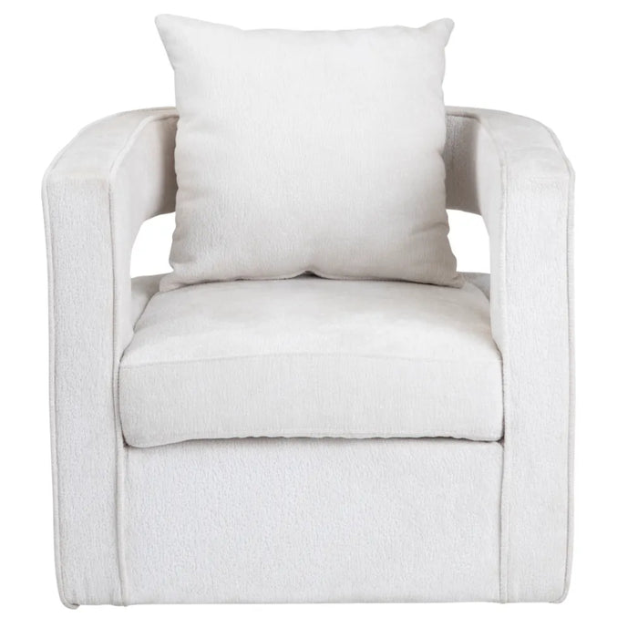 Modern White Upholstered Accent Chair