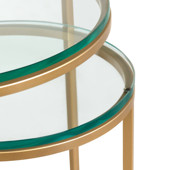 Duo Gold Clear Accent Table