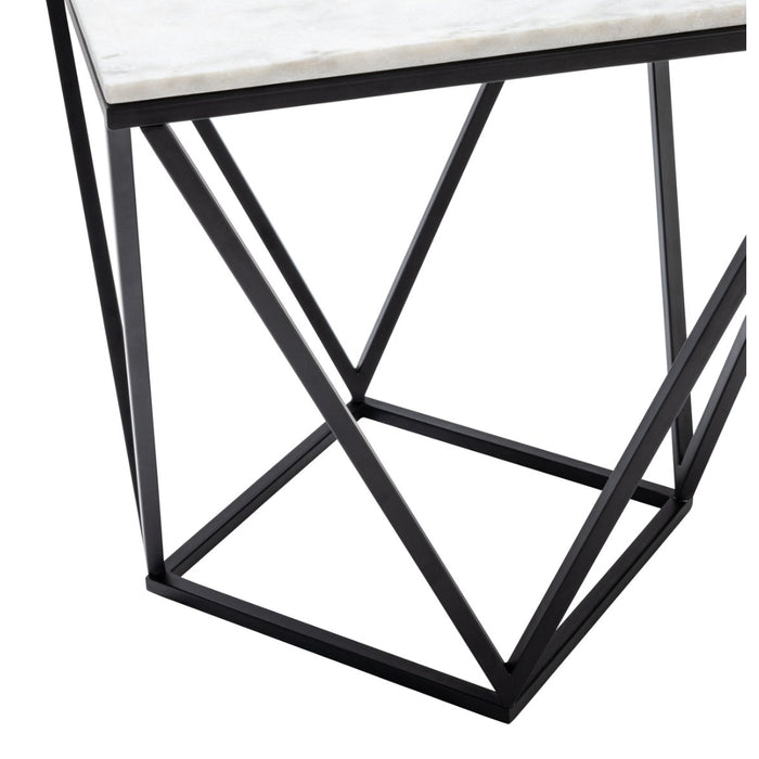 Black and White Geometric Accent Table