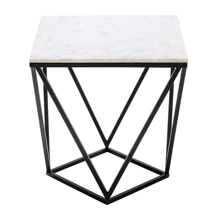 Black and White Geometric Accent Table