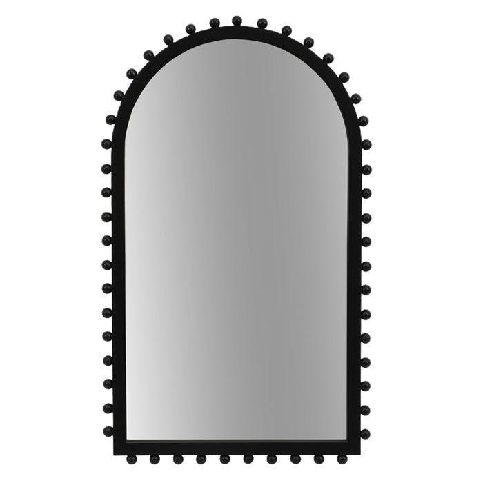 Black Beaded Arch Mirror