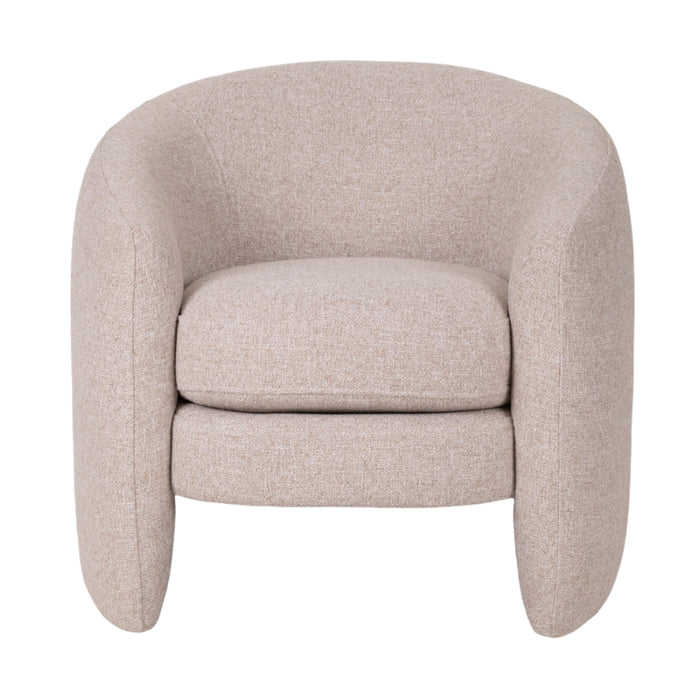 Beige Barrel Arm Chair