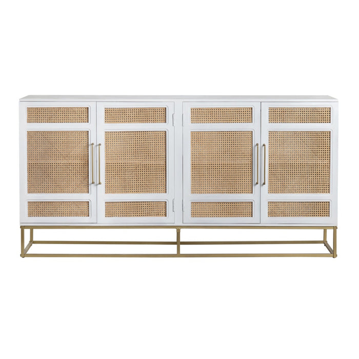 Biscayne White Cane Sideboard