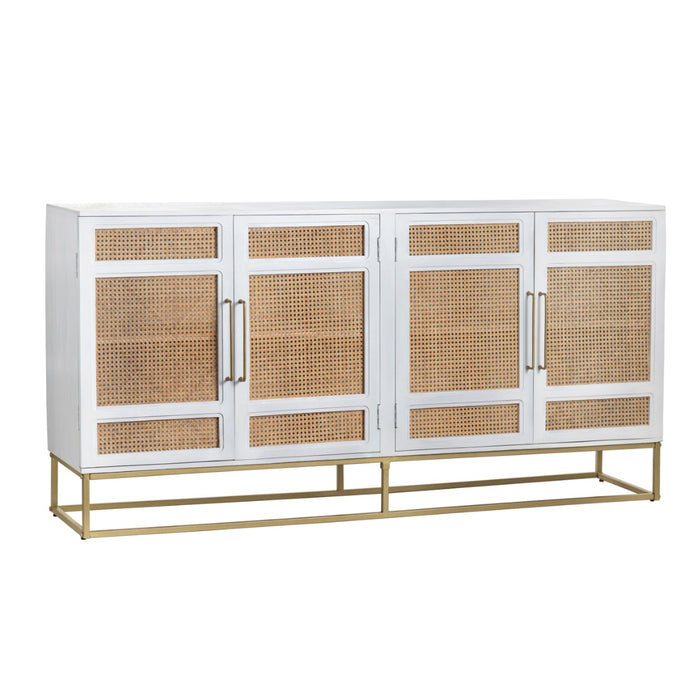 Biscayne White Cane Sideboard