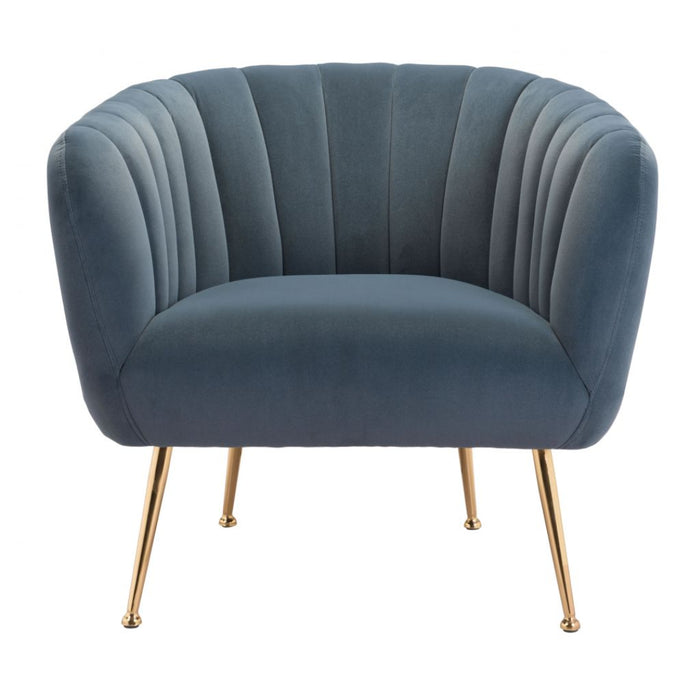 Blue Gray Deco Accent Chair