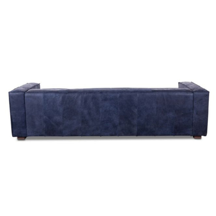 Blue Top Grain Leather Sofa