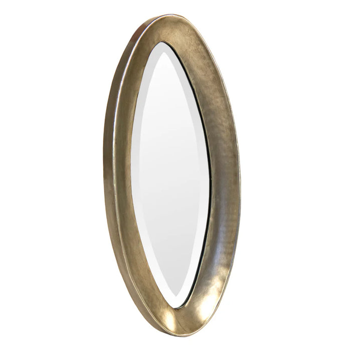 Brass Oval Slim Mirror