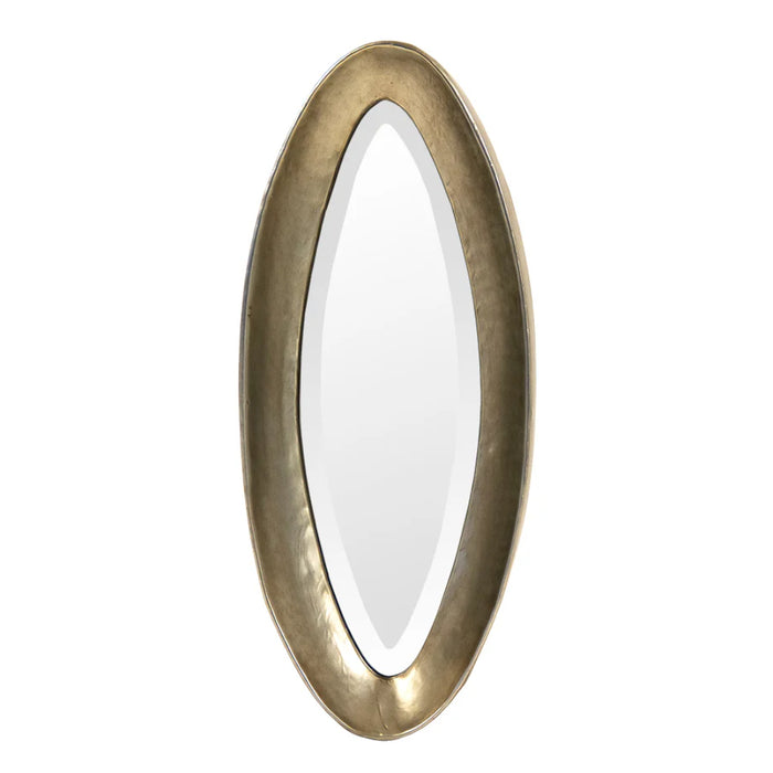 Brass Oval Slim Mirror