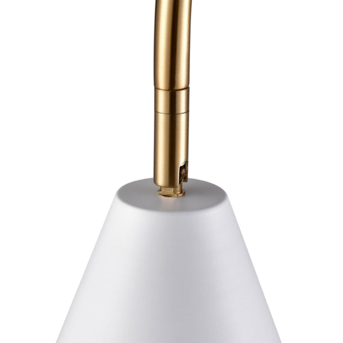 La Mode White Brass Floor Lamp