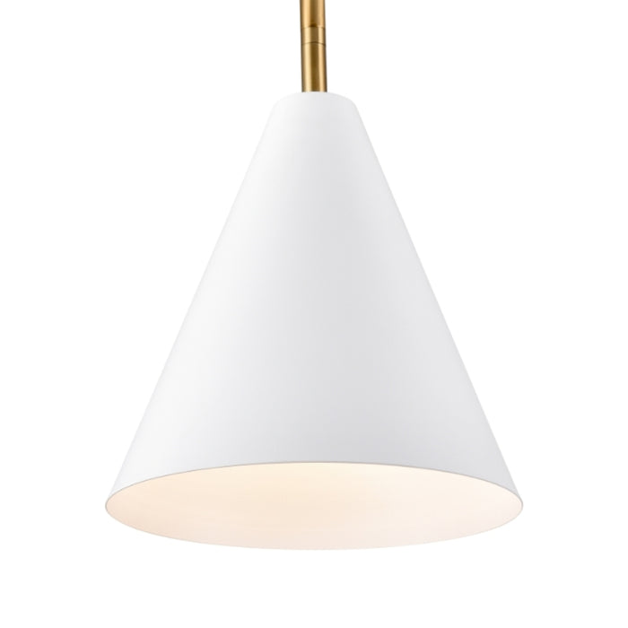 La Mode White Brass Floor Lamp