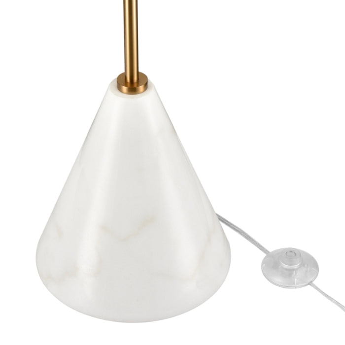 La Mode White Brass Floor Lamp