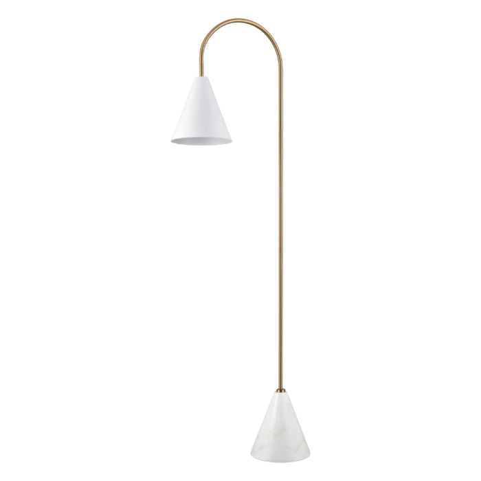 La Mode White Brass Floor Lamp