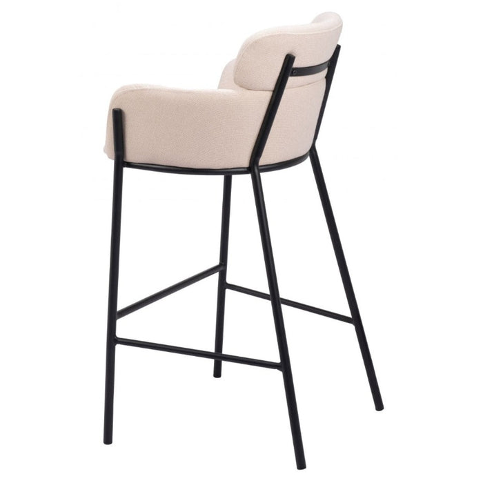 Beige & Black Barstool