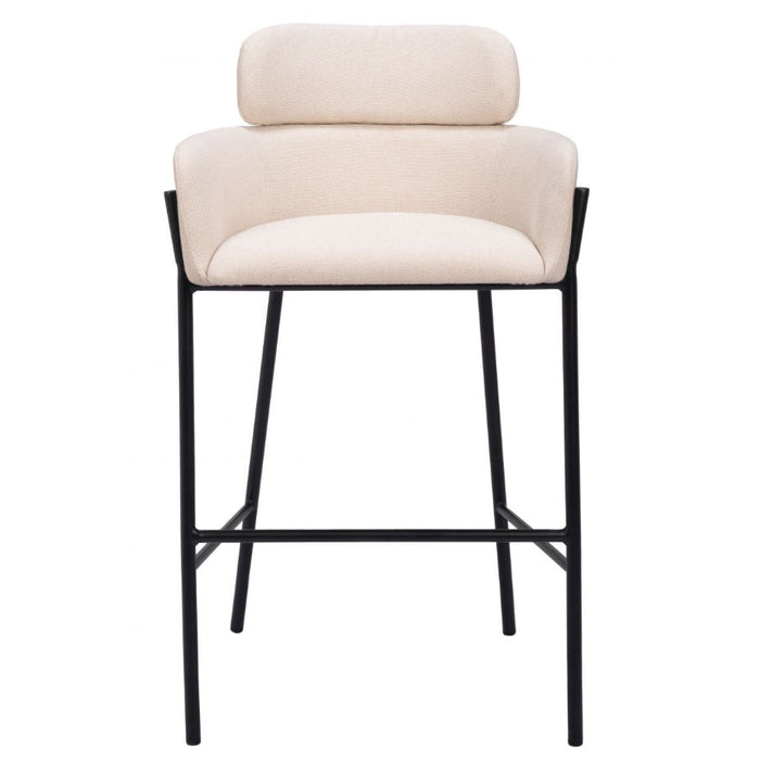 Beige & Black Barstool