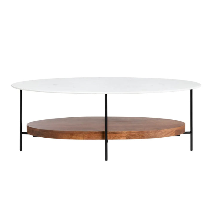 Aesthetic White Oblong Coffee Table