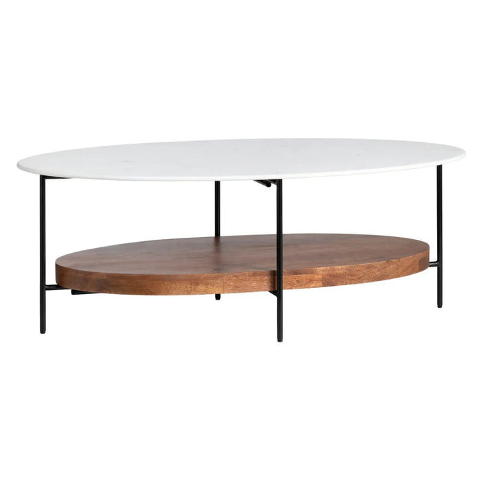 Aesthetic White Oblong Coffee Table