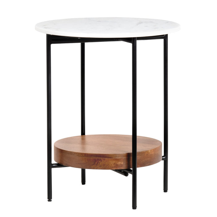 Aesthetic White Round Accent Table