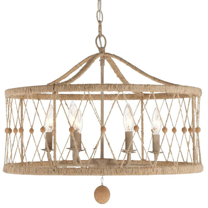 Jute Wrapped Coastal Chandelier