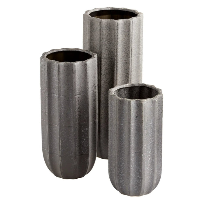 Medium Grey Cylindrical Vase