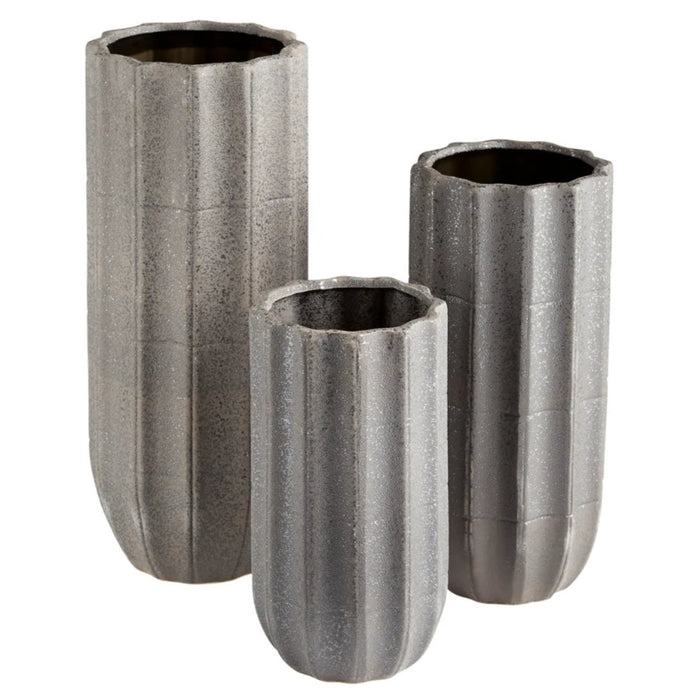 Medium Grey Cylindrical Vase