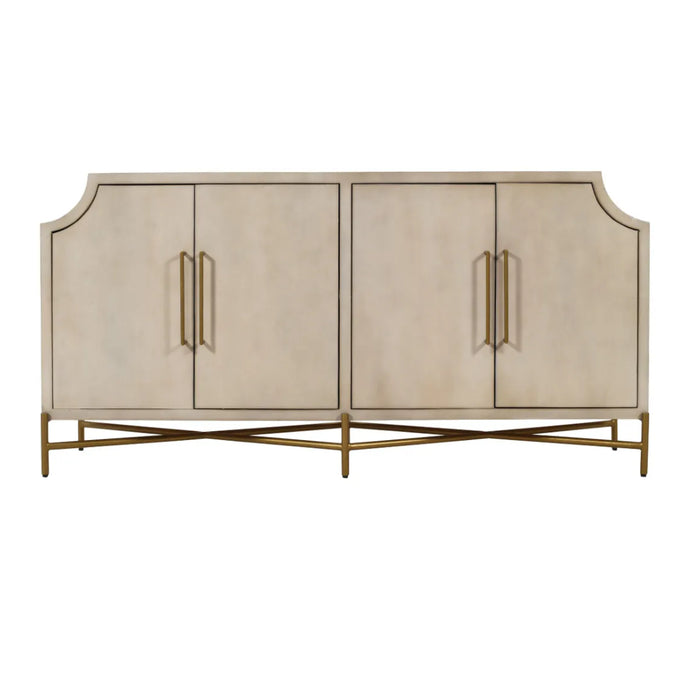 Modern Ivory Four-Door Sideboard