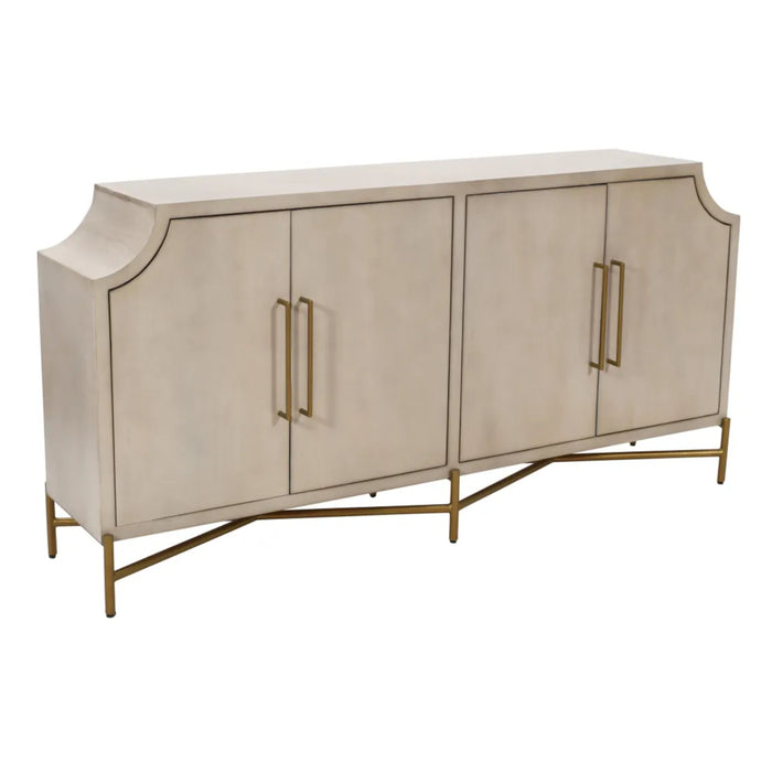 Modern Ivory Four-Door Sideboard