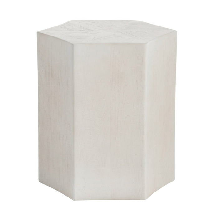 White Hexagonal Accent Table