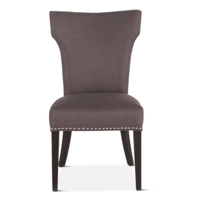 Charcoal Gray Linen Upholstered Dining Chair