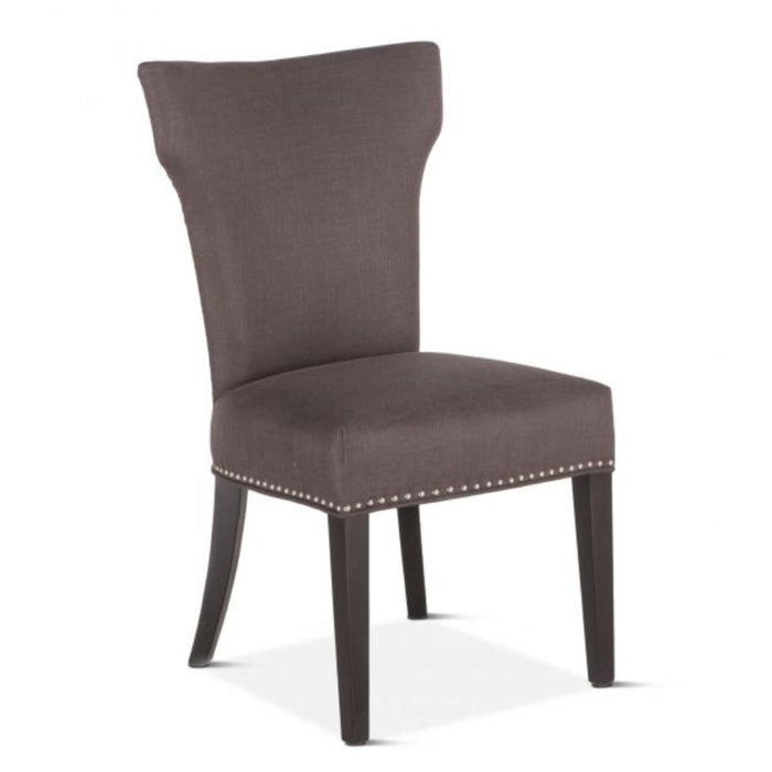 Charcoal Gray Linen Upholstered Dining Chair