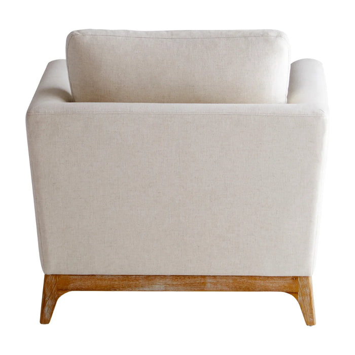 Modern White Cream Accent Chair