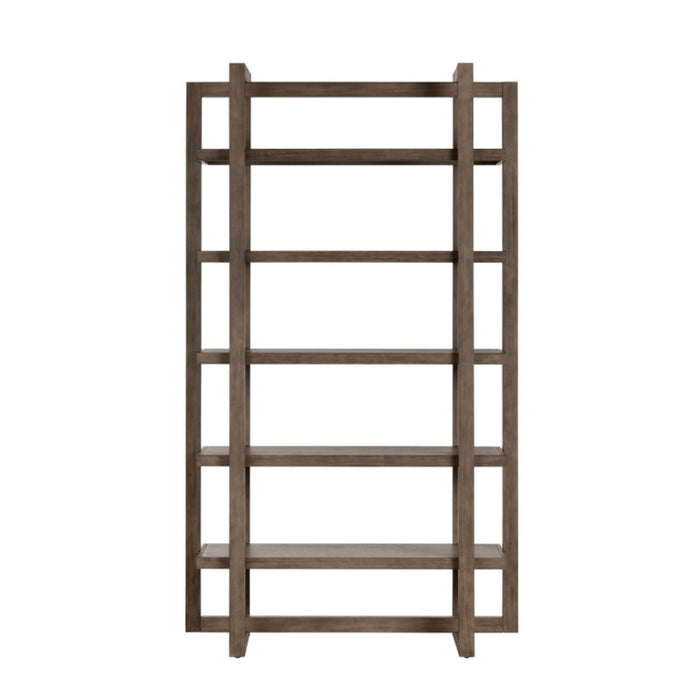 Contemporary Brown Wooden Bookshelf