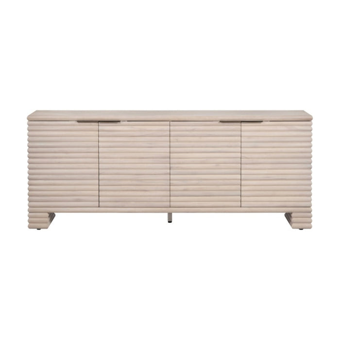 Contemporary Ribbed Wood Sideboard