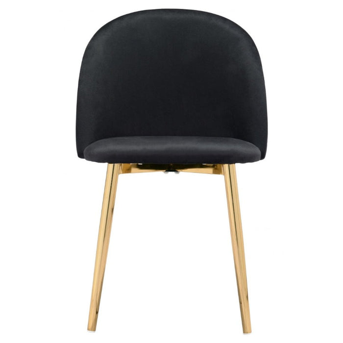 Black & Gold Velvet Dining Chair