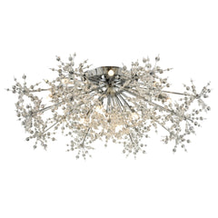 Crystal Starburst Flush Mount Ceiling Light