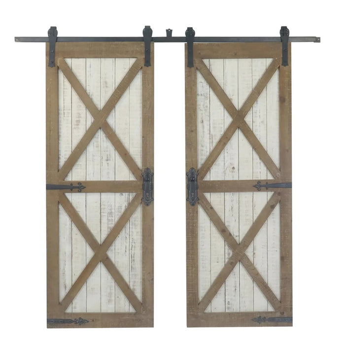 Rustic Industrial Double Galvanized Sliding Farm Doors