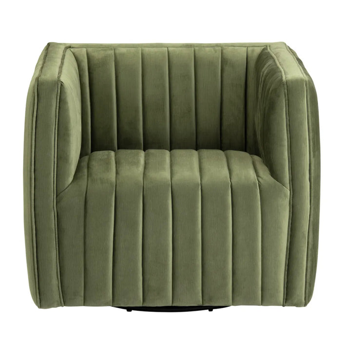 Modern Olive Green Upholstered Accent Chair