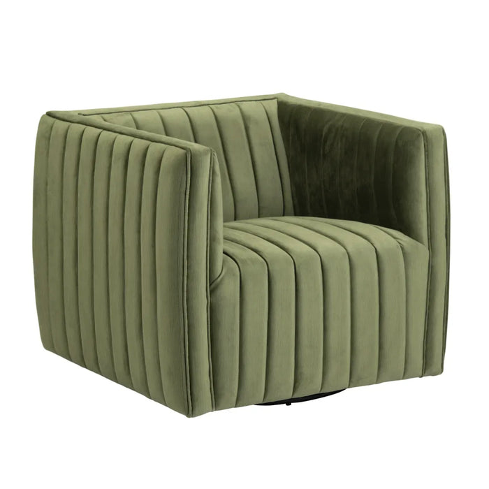 Modern Olive Green Upholstered Accent Chair