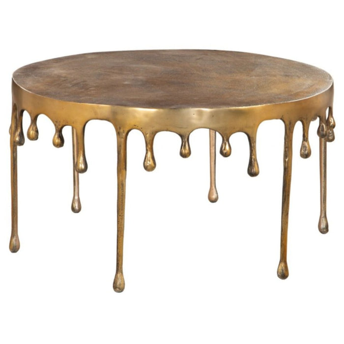 Antique Brass Drip  Coffee Table